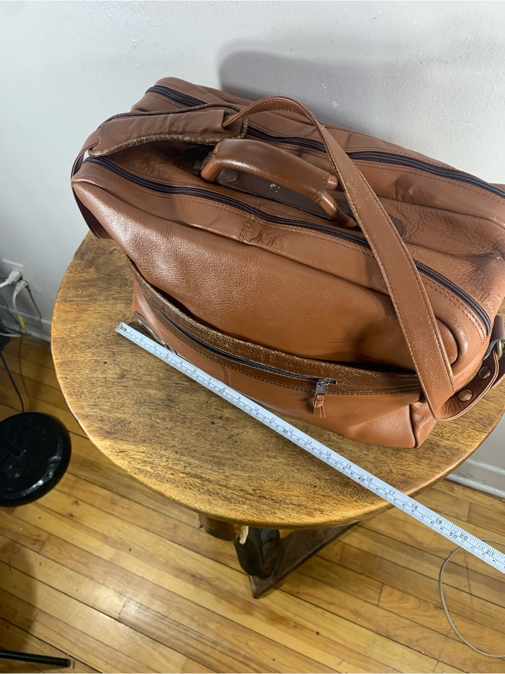 Vintage 70s Bugatti sports travel weekender Unisex leather bag - Picture 8 of 13